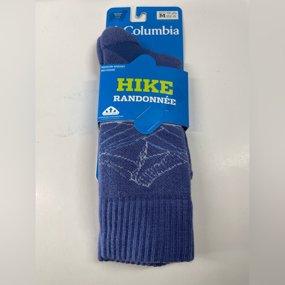 Columbia merino wool Hike medium weight socks M6-9 W8-11.5